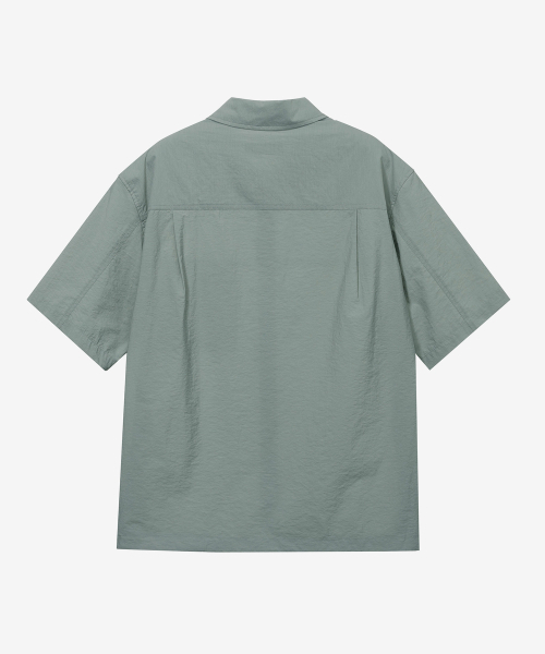 MINDBRIDGE（マインドブリッジ）の「[COUTURE]ナイロンオーバーサイズポケット半袖シャツ - 2カラー（シャツ/ブラウス・メンズ・チャコールグレー/ミント・100/110/95/105）」の18枚目の写真