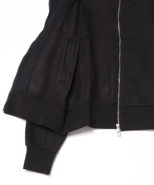 UNDOVE（アンドゥーブ）の「UVカット ｜ ダブルジップジャケット（ノーカラージャケット・レディース・ブラック/杢グレー・X-LARGE/LARGE/MEDIUM）」の7枚目の写真