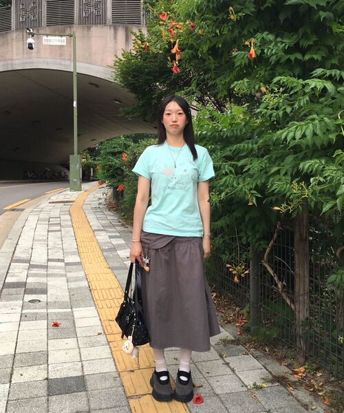 THE GREEN LAB（ザグリーンラボ）の「スターパッチST 半袖Tシャツ [ミント]（Tシャツ/カットソー・レディース・その他・FREE）」の9枚目の写真