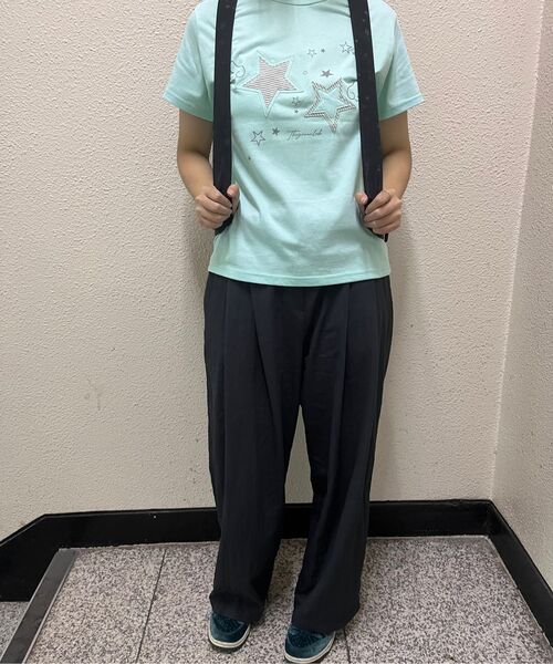 THE GREEN LAB（ザグリーンラボ）の「スターパッチST 半袖Tシャツ [ミント]（Tシャツ/カットソー・レディース・その他・FREE）」の3枚目の写真