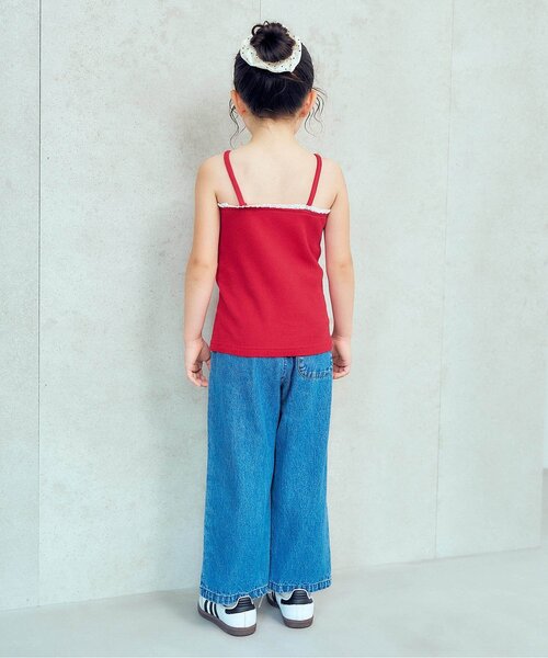 apres les cours(アプレレクール)の「レースフリルキャミ(キャミソール・キッズ・チャコール/サックスブルー/レッド/ミント・120/110/100/90/80/140/130)」の17枚目の写真