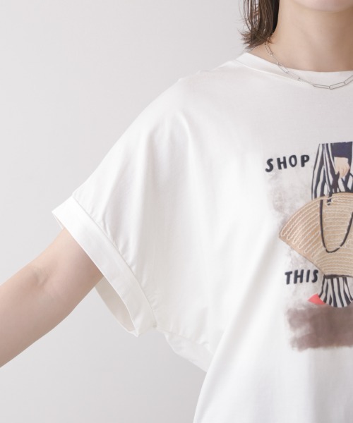 Bou Jeloud(ブージュルード)の「レディバッグモチーフTシャツ(Tシャツ/カットソー・レディース・オフホワイト/ブラック・FREE)」の14枚目の写真