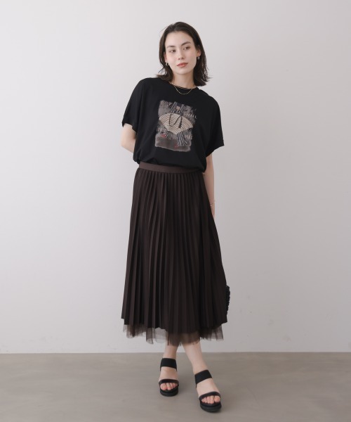 Bou Jeloud(ブージュルード)の「レディバッグモチーフTシャツ(Tシャツ/カットソー・レディース・オフホワイト/ブラック・FREE)」の7枚目の写真