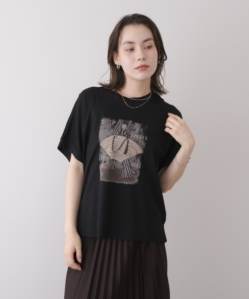 Bou Jeloud(ブージュルード)の「レディバッグモチーフTシャツ(Tシャツ/カットソー・レディース・オフホワイト/ブラック・FREE)」の8枚目の写真