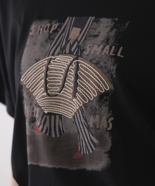 Bou Jeloud(ブージュルード)の「レディバッグモチーフTシャツ(Tシャツ/カットソー・レディース・オフホワイト/ブラック・FREE)」の5枚目の写真