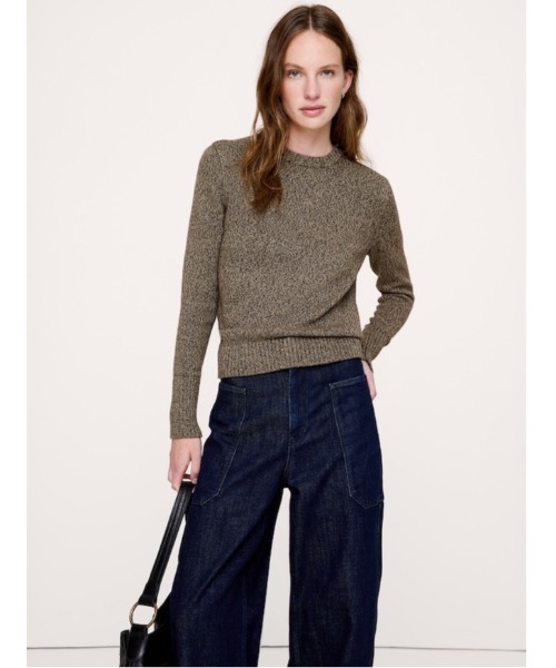 Banana Republic(バナナリパブリック)の「ラークスパー コットンシルク クルーネックセーター(ニット/セーター・レディース・その他/ブラウン/グリーン/ブルー・L/XS/S/M)」の2枚目の写真