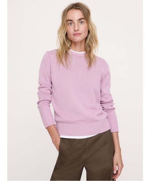 Banana Republic(バナナリパブリック)の「ラークスパー コットンシルク クルーネックセーター(ニット/セーター・レディース・その他/ブラウン/グリーン/ブルー・L/XS/S/M)」の1枚目の写真