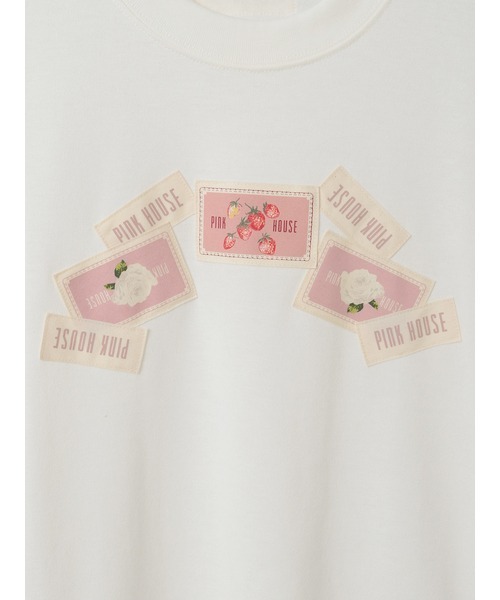 PINK HOUSE(ピンクハウス)の「ネームワッペンいっぱいカットソーワンピース(ワンピース・レディース・ブラック/ネイビー×ホワイト/ブラック×ホワイト/ホワイト×レッド/ホワイト・フリー)」の12枚目の写真