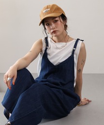 ゆったりワイドキャミオールインワンデニム
