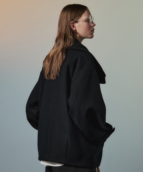 MAISON SPECIAL(メゾンスペシャル)の「【2026Autumn PRE-ORDER】Oversized High-Neck Midi Coat/オーバーハイネックミディコート(その他アウター・レディース・ブラック/マルチ/ブルー・FREE)」の7枚目の写真