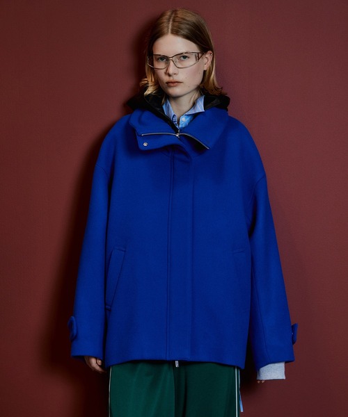 MAISON SPECIAL(メゾンスペシャル)の「【2026Autumn PRE-ORDER】Oversized High-Neck Midi Coat/オーバーハイネックミディコート(その他アウター・レディース・ブラック/マルチ/ブルー・FREE)」の8枚目の写真