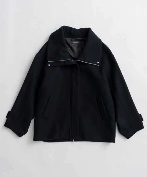 MAISON SPECIAL(メゾンスペシャル)の「【2026Autumn PRE-ORDER】Oversized High-Neck Midi Coat/オーバーハイネックミディコート(その他アウター・レディース・ブラック/マルチ/ブルー・FREE)」の17枚目の写真