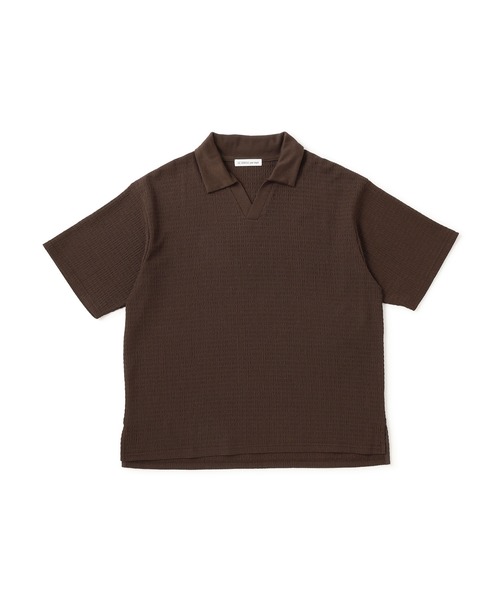 ADAM ET ROPÉ 半袖ポロシャツ サックス/ブラウン セール】ADAM ET ROPE'｜アダムエロペのポロシャツ（ブラウン/茶色系