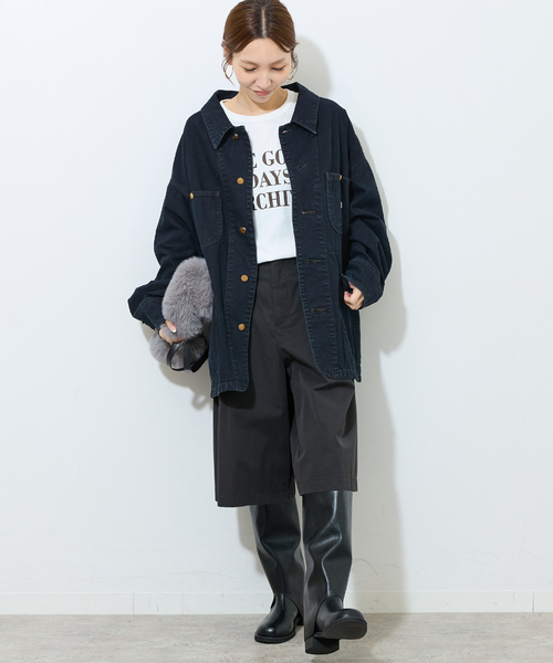 Lee(リー)の「別注【Lee /リー】RELUME LOCO JACKET(デニムジャケット・レディース・ブルー/スミクロ・FREE)」の4枚目の写真