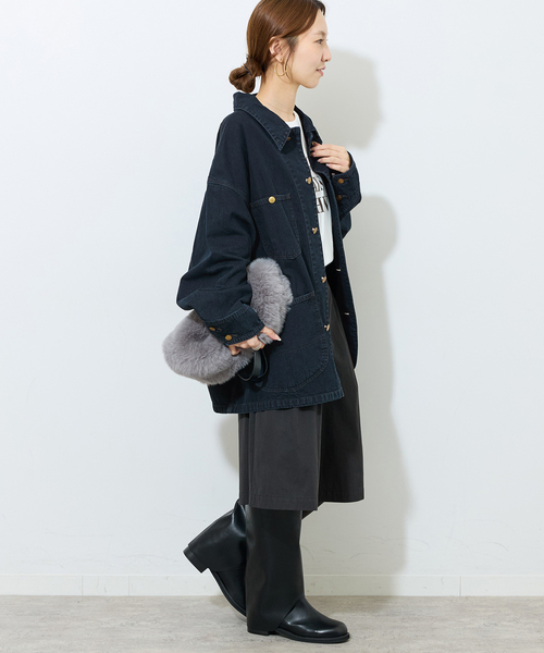 Lee(リー)の「別注【Lee /リー】RELUME LOCO JACKET(デニムジャケット・レディース・ブルー/スミクロ・FREE)」の5枚目の写真