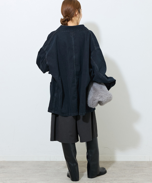 Lee(リー)の「別注【Lee /リー】RELUME LOCO JACKET(デニムジャケット・レディース・ブルー/スミクロ・FREE)」の6枚目の写真