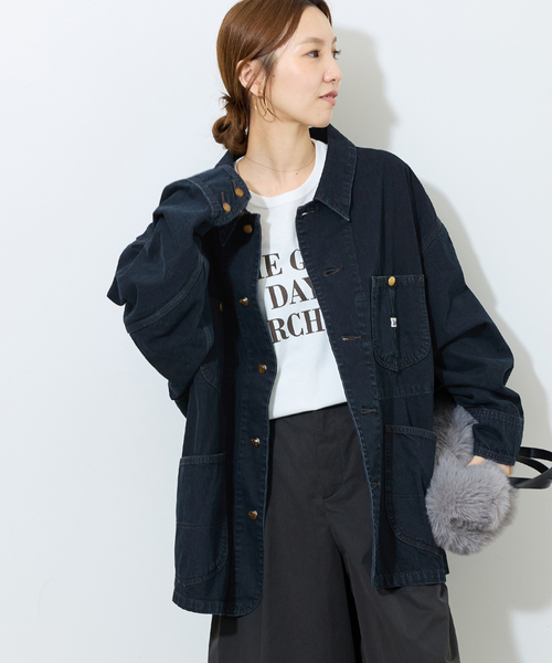 Lee(リー)の「別注【Lee /リー】RELUME LOCO JACKET(デニムジャケット・レディース・ブルー/スミクロ・FREE)」の7枚目の写真