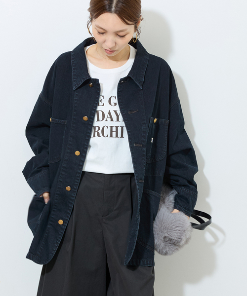 Lee(リー)の「別注【Lee /リー】RELUME LOCO JACKET(デニムジャケット・レディース・ブルー/スミクロ・FREE)」の8枚目の写真