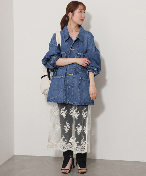 Lee(リー)の「別注【Lee /リー】RELUME LOCO JACKET(デニムジャケット・レディース・ブルー/スミクロ・FREE)」の12枚目の写真