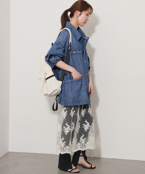 Lee(リー)の「別注【Lee /リー】RELUME LOCO JACKET(デニムジャケット・レディース・ブルー/スミクロ・FREE)」の13枚目の写真