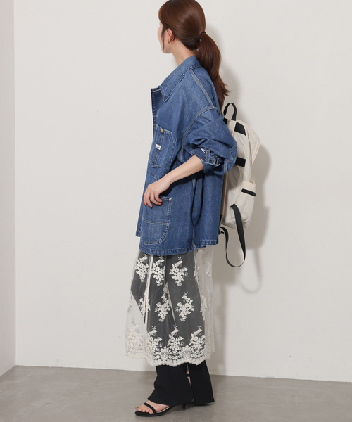 Lee(リー)の「別注【Lee /リー】RELUME LOCO JACKET(デニムジャケット・レディース・ブルー/スミクロ・FREE)」の14枚目の写真
