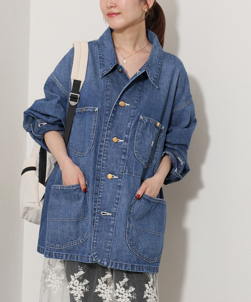 Lee(リー)の「別注【Lee /リー】RELUME LOCO JACKET(デニムジャケット・レディース・ブルー/スミクロ・FREE)」の16枚目の写真