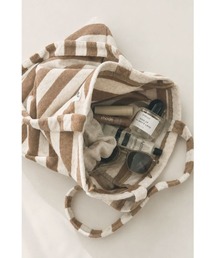 PILE BORDER TOTE BAG