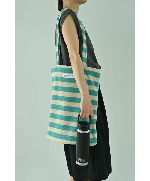 marjour（マージュール）の「PILE BORDER TOTE BAG（トートバッグ・レディース・ピンク/グリーン/ブラウン・FREE）」の13枚目の写真