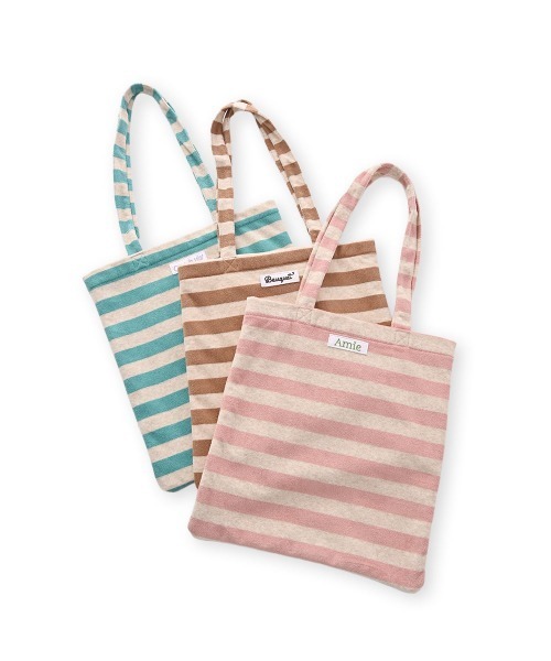 marjour（マージュール）の「PILE BORDER TOTE BAG（トートバッグ・レディース・ピンク/グリーン/ブラウン・FREE）」の15枚目の写真
