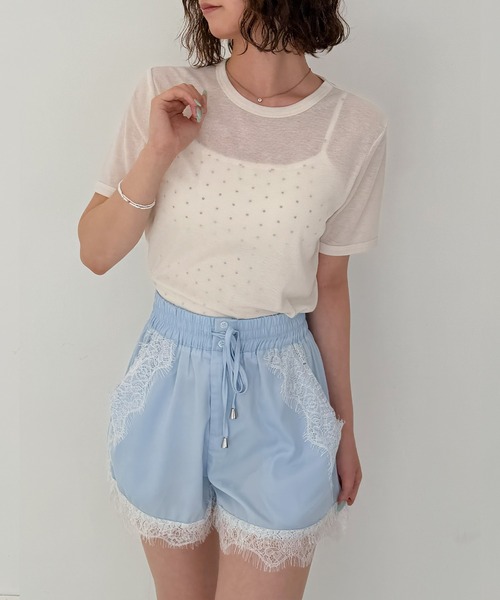 frunco（フランコ）の「レースサテンショートパンツ（その他パンツ・レディース・ブラック/ブルー/ホワイト・FREE）」の21枚目の写真