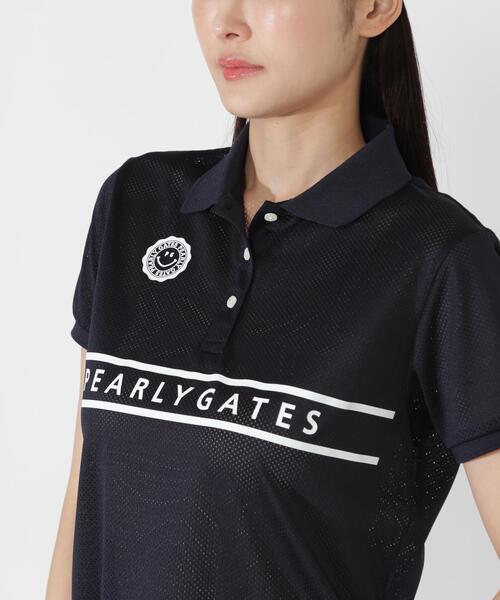 PEARLY GATES(パーリーゲイツ)の「【PEARLY GATES】KAZEメッシュ半袖ポロシャツ(ポロシャツ・レディース・ネイビー/ブルー/ホワイト・LARGE/SMALL/MEDIUM)」の22枚目の写真