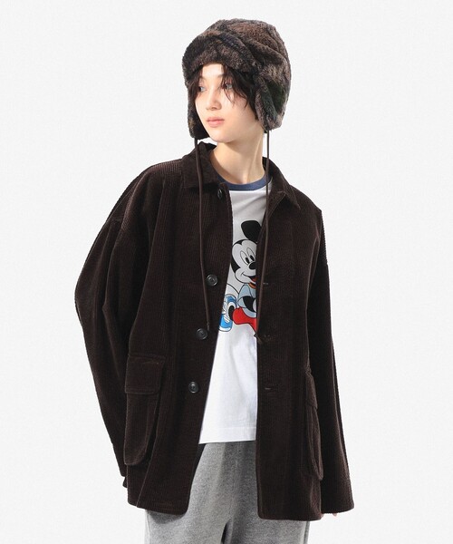 BEAMS BOY（ビームスボーイ）の「コーデュロイ ハンティング ジャケット（ブルゾン・レディース・ホワイト系その他7/ブラウン・1/2）」の2枚目の写真