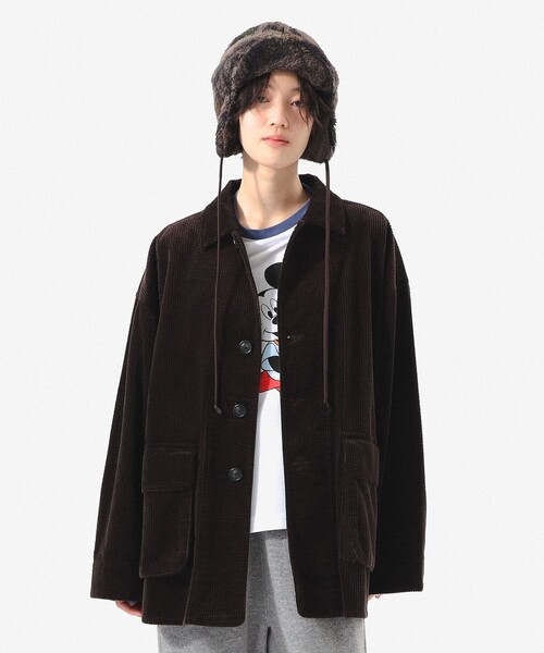 BEAMS BOY（ビームスボーイ）の「コーデュロイ ハンティング ジャケット（ブルゾン・レディース・ホワイト系その他7/ブラウン・1/2）」の16枚目の写真