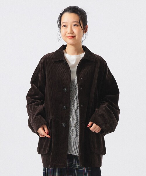 BEAMS BOY（ビームスボーイ）の「コーデュロイ ハンティング ジャケット（ブルゾン・レディース・ホワイト系その他7/ブラウン・1/2）」の18枚目の写真
