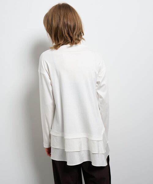 LANVIN en Bleu(ランバンオンブルー)の「レイヤードヘムコンビカットソー(Tシャツ/カットソー・レディース・ブラック/オフホワイト・38)」の9枚目の写真