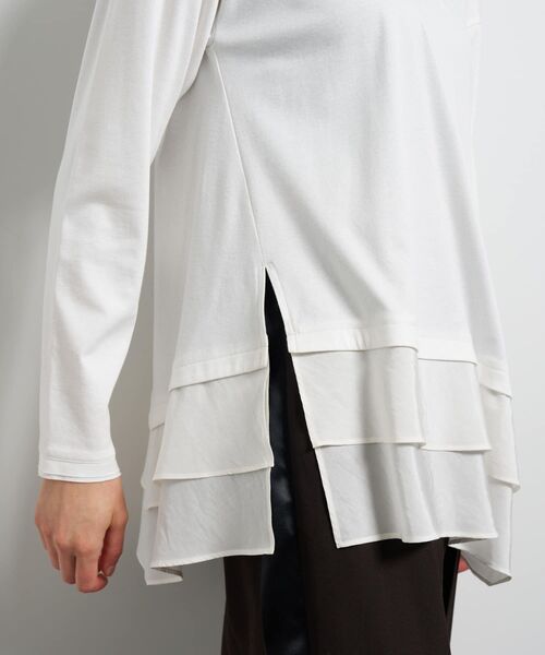LANVIN en Bleu(ランバンオンブルー)の「レイヤードヘムコンビカットソー(Tシャツ/カットソー・レディース・ブラック/オフホワイト・38)」の10枚目の写真