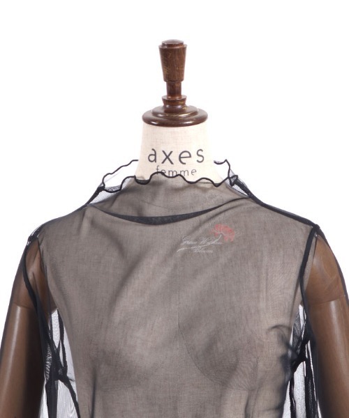 axes femme（アクシーズファム）の「彼岸花プリントシアートップス（Tシャツ/カットソー・レディース・ブルー/レッド・FREE）」の17枚目の写真