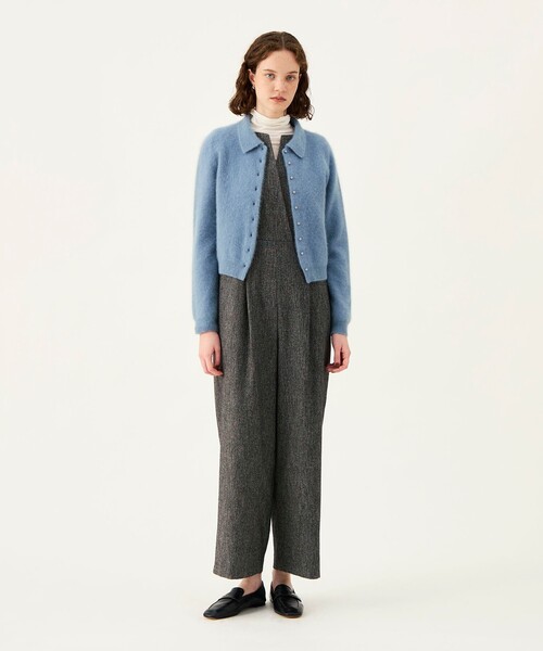BALLSEY（ボールジィ）の「【WEB先行予約】フラッフィーヤーン ミニカラーカーディガン（カーディガン/ボレロ・レディース・ライトブルー/レッド系その他/ダークブラウン・S）」の14枚目の写真