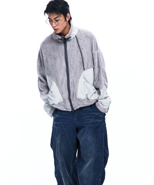 RSSC(アールエスエスシー)の「NYLON MIX FLEECE JACKET - GRAY(その他アウター・レディース・その他・1/2)」の2枚目の写真