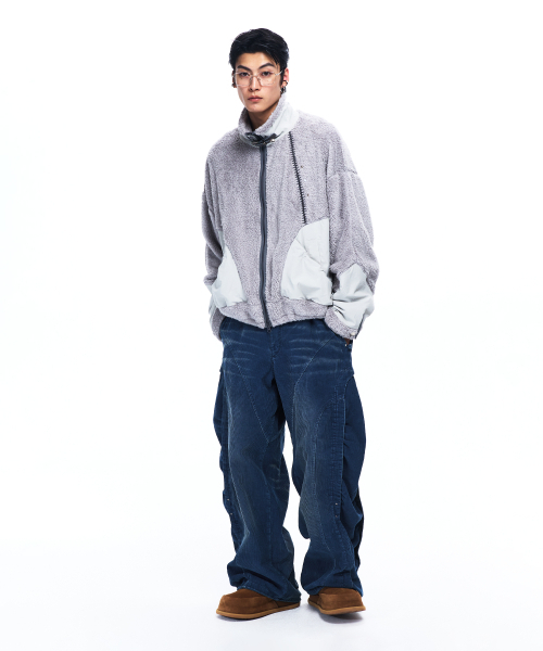 RSSC(アールエスエスシー)の「NYLON MIX FLEECE JACKET - GRAY(その他アウター・レディース・その他・1/2)」の3枚目の写真