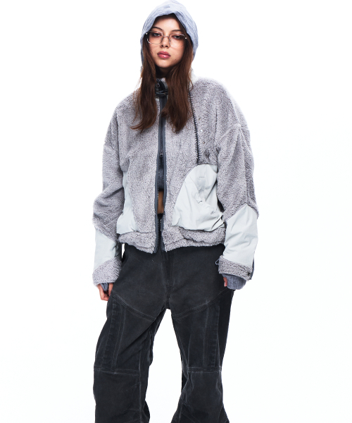 RSSC(アールエスエスシー)の「NYLON MIX FLEECE JACKET - GRAY(その他アウター・レディース・その他・1/2)」の5枚目の写真