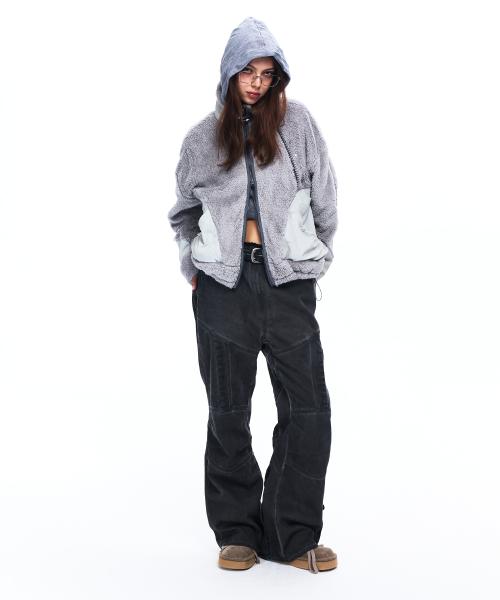 RSSC(アールエスエスシー)の「NYLON MIX FLEECE JACKET - GRAY(その他アウター・レディース・その他・1/2)」の6枚目の写真