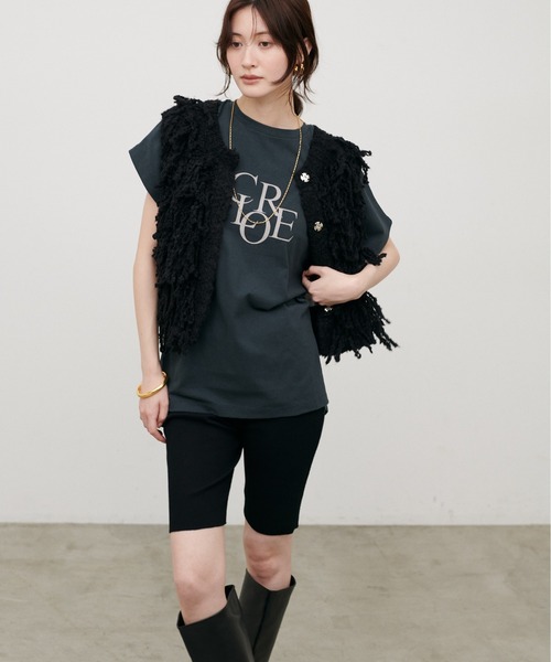 LARUTA（ラルータ）の「【LARUTA】[ 汗染み防止] バックスリットecloreTシャツ（Tシャツ/カットソー・レディース・ブラウン/チャコールグレー/ホワイト系その他/オフホワイト・FREE）」の21枚目の写真