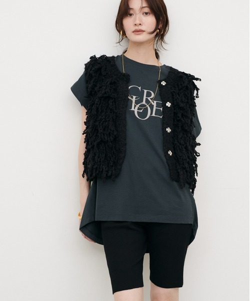 LARUTA（ラルータ）の「【LARUTA】[ 汗染み防止] バックスリットecloreTシャツ（Tシャツ/カットソー・レディース・ブラウン/チャコールグレー/ホワイト系その他/オフホワイト・FREE）」の20枚目の写真