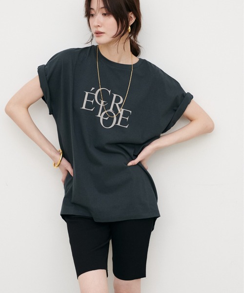 LARUTA（ラルータ）の「【LARUTA】[ 汗染み防止] バックスリットecloreTシャツ（Tシャツ/カットソー・レディース・ブラウン/チャコールグレー/ホワイト系その他/オフホワイト・FREE）」の19枚目の写真