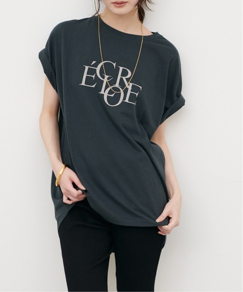 LARUTA（ラルータ）の「【LARUTA】[ 汗染み防止] バックスリットecloreTシャツ（Tシャツ/カットソー・レディース・ブラウン/チャコールグレー/ホワイト系その他/オフホワイト・FREE）」の18枚目の写真