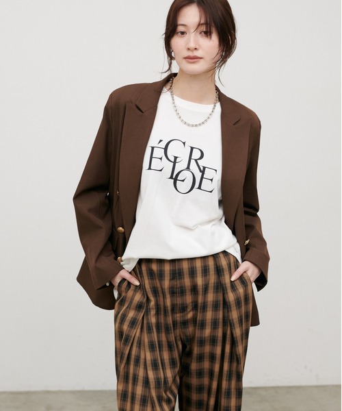 LARUTA（ラルータ）の「【LARUTA】[ 汗染み防止] バックスリットecloreTシャツ（Tシャツ/カットソー・レディース・ブラウン/チャコールグレー/ホワイト系その他/オフホワイト・FREE）」の15枚目の写真