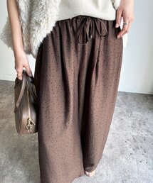 【WEB限定】フロッキードットタックパンツ