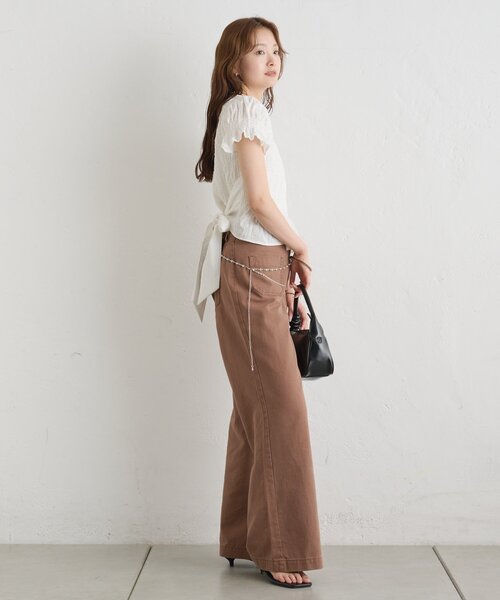 mystic(ミスティック)の「【バックリボンがポイント◎】26AWドビーシャーリングブラウス(シャツ/ブラウス・レディース・オフホワイト/ブラック・FREE)」の20枚目の写真