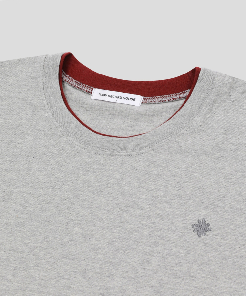 SLOW RECORD HOUSE(スローレコードハウス)の「配色レイヤードロングスリーブTシャツ_グレー(Tシャツ/カットソー・レディース・その他・1/2)」の4枚目の写真